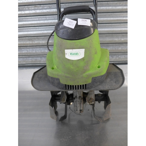 2226 - A Handy 240v electric tiller/rotavator - model no. THET-A