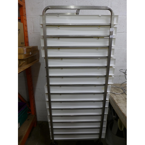 2235 - A mono 15 tray food trolley with trays