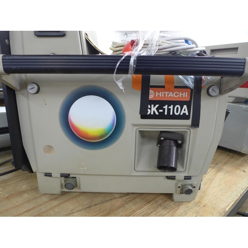 2253 - A Hitachi (SK-110A) TV broadcasting video camera with Hitachi (VF-705) 7