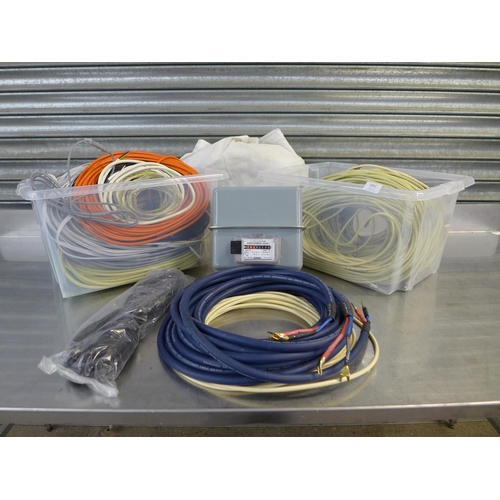 2263 - Two boxes of  assorted heavy duty wire