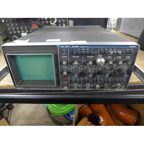 2268 - A Philips (PM3217) 50 MHz Risetime 7ns ddual channel oscilloscope