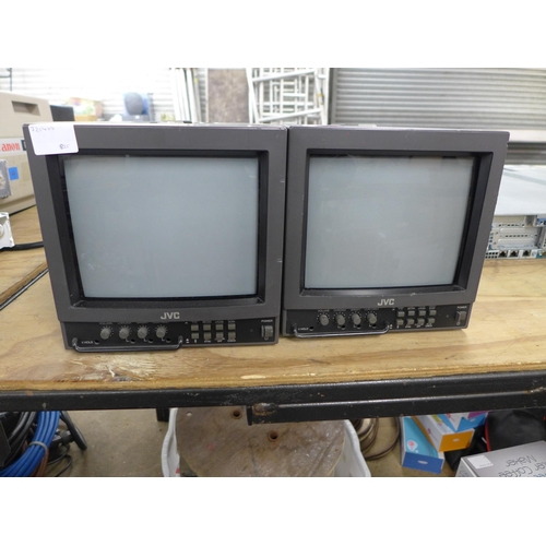 2271 - Two JVC (TM-1000PS) colour video display monitors