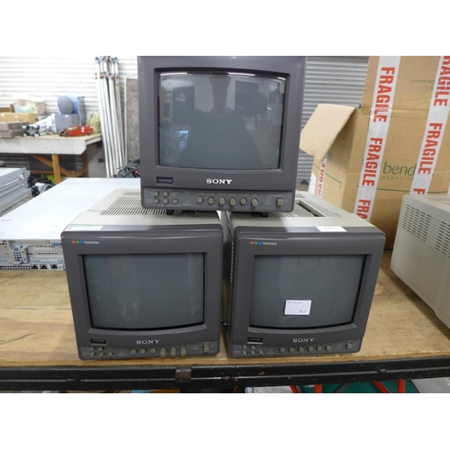 2272 - Three Sony (PVM-9020ME) Trinitron colour video display monitors