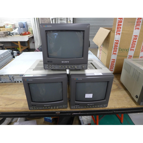 2272 - Three Sony (PVM-9020ME) Trinitron colour video display monitors