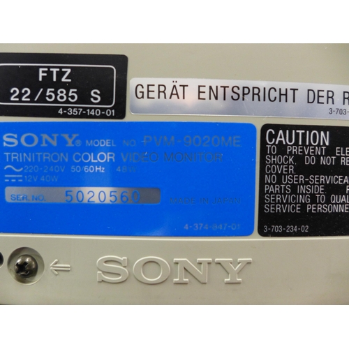 2272 - Three Sony (PVM-9020ME) Trinitron colour video display monitors