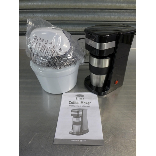 2282 - A Delta BL-1380 electric ice cream maker and a Quest Coffee To Go filter coffee maker  both unused