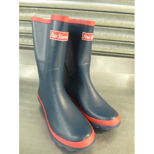 2301 - Three pairs of Wellington boots; Karrimor high top in blue, size 6, Peter Storm blue and pink size 6... 