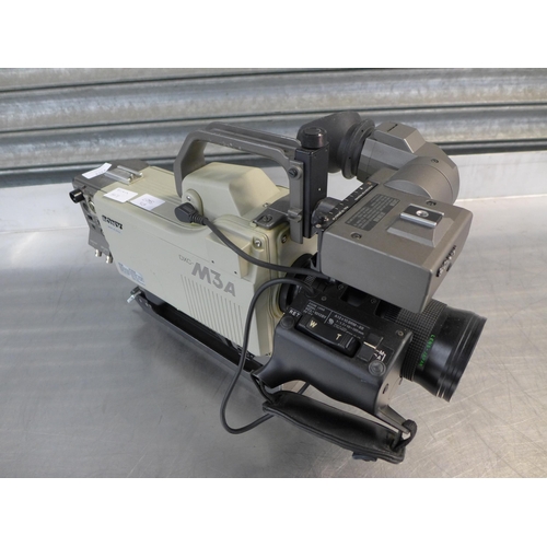 2313 - A Sony DXC-M3A TV broadcasting video camera with a Sony DXF-M3CE view finder and a Fuji VCI-1012By z... 