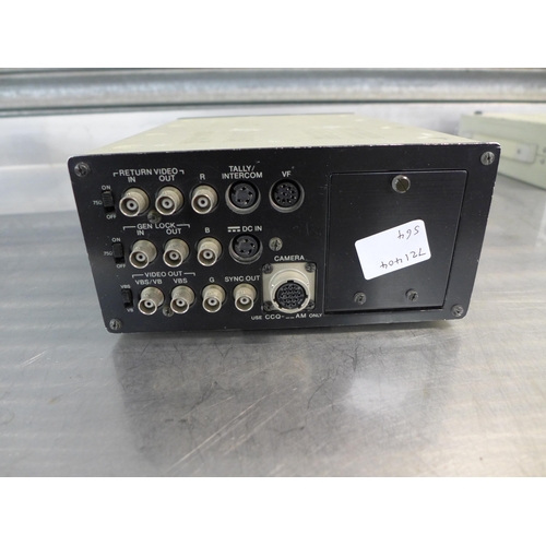 2314 - A Sony (CCU-M3P) 12v/6w camera control unit, a Sony (AC-500CE) AC power adaptor and a Sony (CMA-8CE)... 