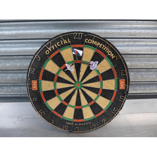 2321 - An MY dartboard with 3 darts