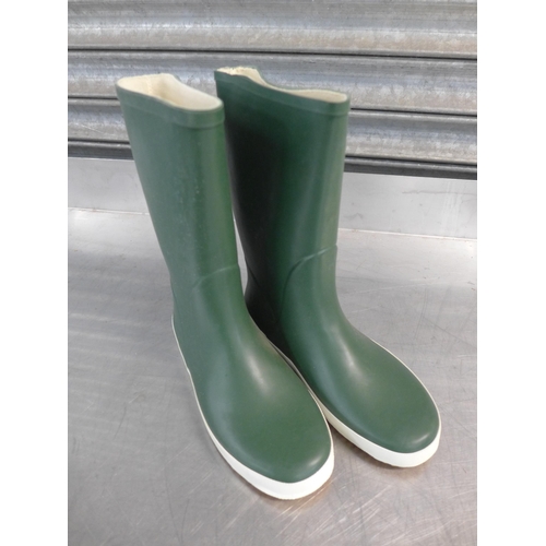 2326 - 3 Pairs of Wellington boots; Schuh black size 6 and unbranded yellow and purple size 6 plus a pair o... 