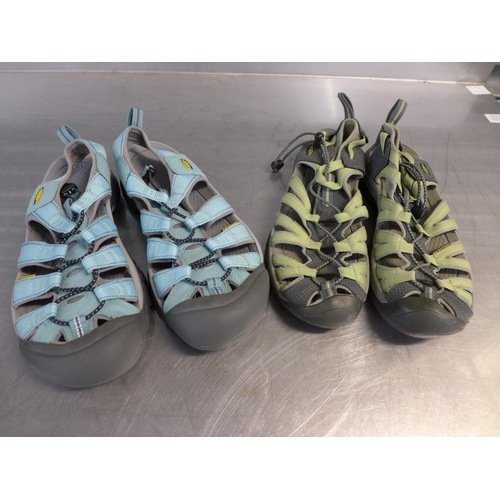 2328 - Two pairs of Keen 100% Hybrid sandals, UK size 8