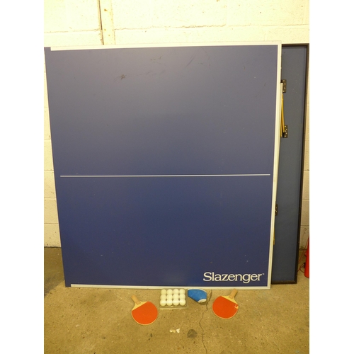 2335 - A Slazenger pack flat table tennis with net, bats and balls