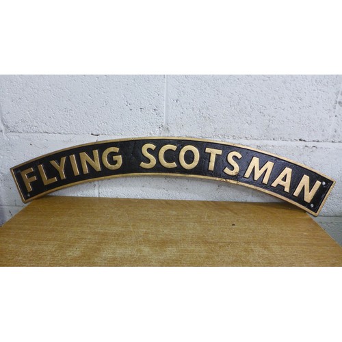2104 - A Flying Scotsman nameplate plaque * this lot is subject to VAT