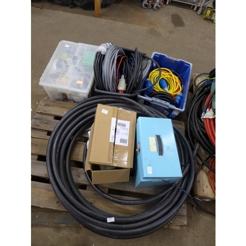 2244 - A reel of approx. 15m of 4-core heavy duty armoured cable