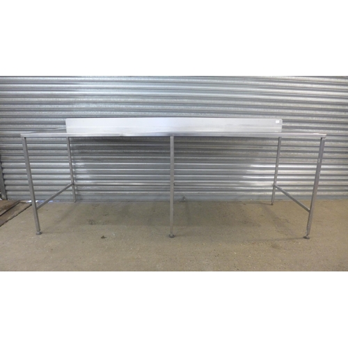 2211 - 183cm x 81cm x 90cm stainless steel kitchen prep table