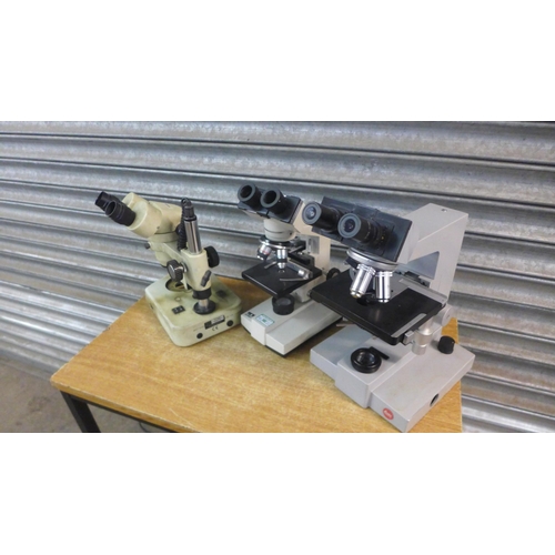 2348 - 3 Microscopes; Leitz Wetzlar SM-Lux Mitutoyo 10303634 and Pyser-SGI