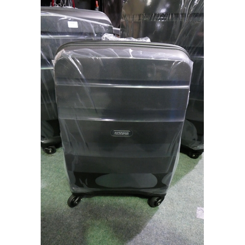 3358 - American Tourister Bon Air 3 piece Black Suitcases   , Original RRP £120.83 + VAT (317-414) *This lo... 