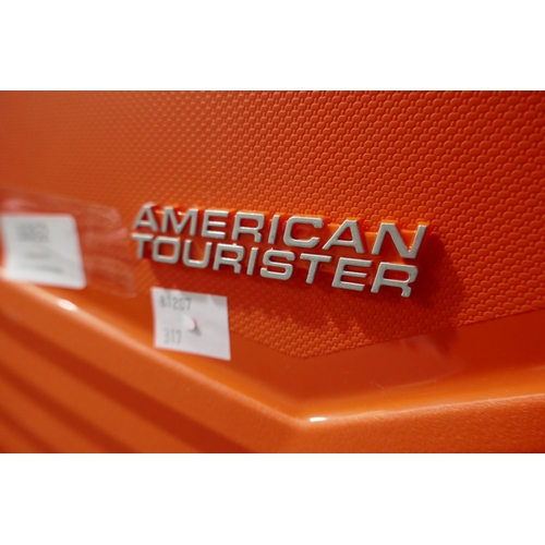 3362 - American Tourister Jetdriver Orange Large 79cm  4 Wheel Spinner Hardside Suitcase (317-189) *This lo... 