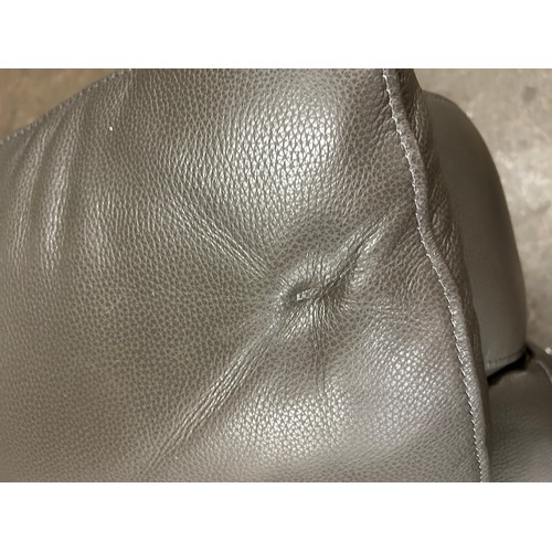 1419 - Ava  Storm Grey Leather 2 Seater, Original RRP £833.33 + VAT (4200-7) *This lot is subject to VAT