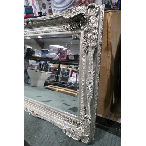 3376 - Silver Carved Louis Leaner Mirror - Broken Glass, Original RRP £99.99 + VAT (317-479) *This lot is s... 