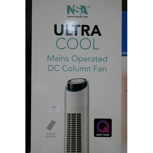 3382 - Nsa Ultra Cool Black Column Fan, Original RRP £104.16 + VAT (317-12) *This lot is subject to VAT