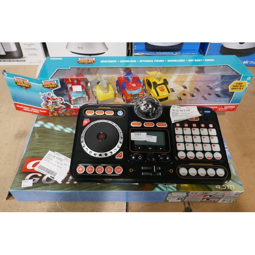 3383 - Transformers Pull Back Vehicles and Mario Kart Racetrack, Vtech Kidi Star Dj Mixer  (317-27,28) *Thi... 