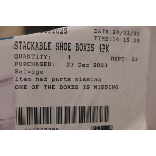 3013 - Stackable shoe boxes (621298-806)  * This lot is subject to vat