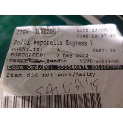 3036 - Polti Vaporella Express Steam Generating Iron - Model Ve30.20  , Original RRP £104.16 + VAT (317-335... 