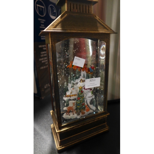 3051 - Holiday Scene Lantern     (317-639) *This lot is subject to VAT