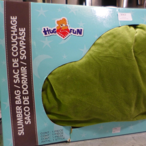 3063 - Hugfun Sleeping Bag  (317-641) *This lot is subject to VAT