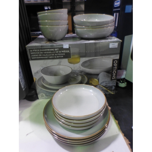 3067 - Options Stoneware Grey Dinner Set  (317-644) *This lot is subject to VAT