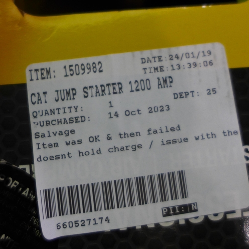 3069 - Cat Jump Starter 1200 Amp - cj1000Dxt  (317-637) *This lot is subject to VAT