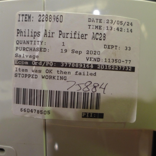 3075 - Philips Air Purifier -  Ac2889/60                , Original RRP £241.66 + VAT (317-645) *This lot is... 