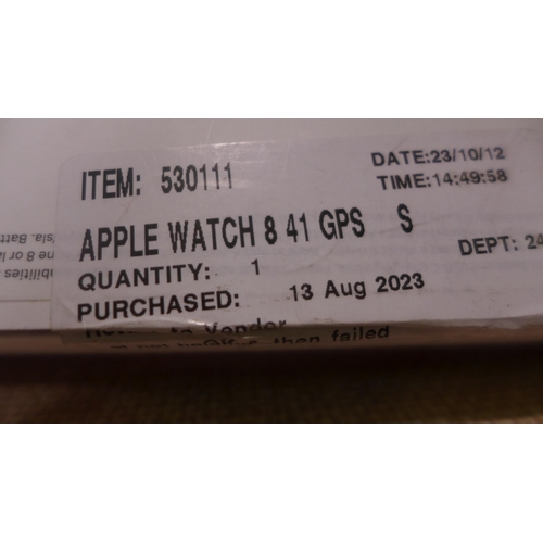 3096 - Apple Series 8 Starlight Aluminium 41mm Smart Watch - model no  A2770  (321-267)  * This Lot is subj... 