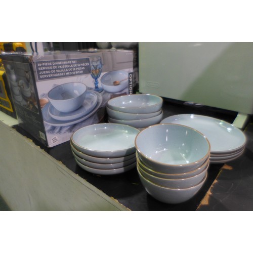 3068 - Options Stoneware Blue Dinner Set (317-643) *This lot is subject to VAT