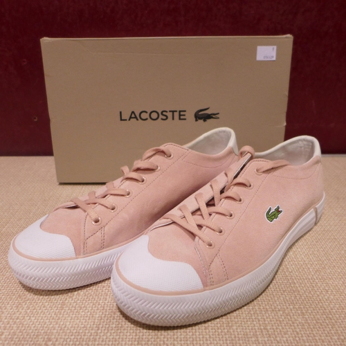 3101 - Pair of Lacoste pink suede gripshot trainers (size UK 7)