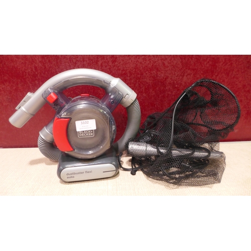 3102 - Black and Decker dustbuster flexi auto 12 volt car vacuum cleaner