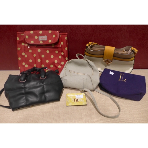 3120 - Six mixed style ladies bags/purses inc Cath Kidston, etc