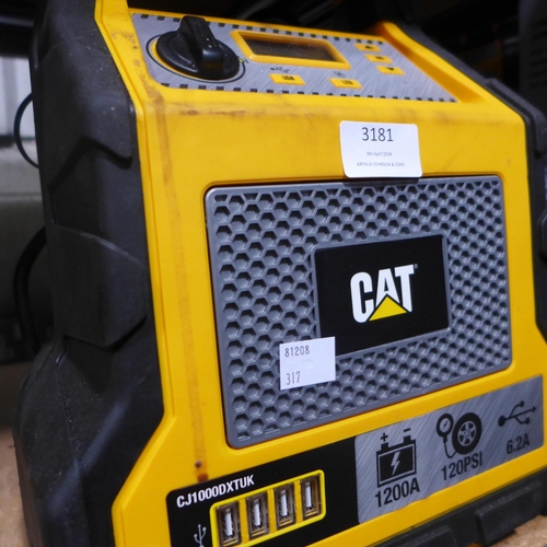3181 - Cat Jump Starter 1200 Amp - Model cj1000Dxt  (317-248) *This lot is subject to VAT
