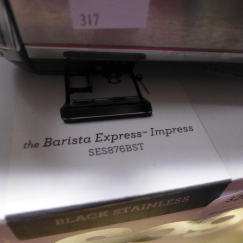 3204 - Sage Barista Express Impress Black Stainless Steel Coffee Machine - Model  Ses876Bst, Original RRP £... 