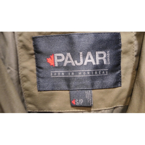 3214 - Ladies olive green Pajar Canada hooded coat, size S *This lot is subject to VAT