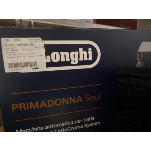 3225 - Delonghi Primadonna Soul Coffee Machine - Model Ecam610.55.Sb, Original RRP £799.99 + VAT (317-389) ... 