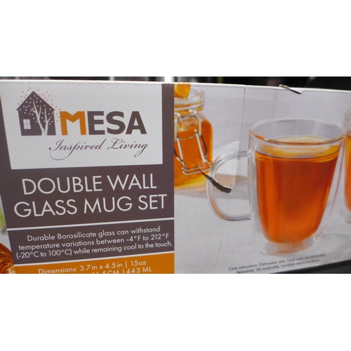 3260 - Mesa Double Wall Mugs (316-294) *This lot is subject to VAT