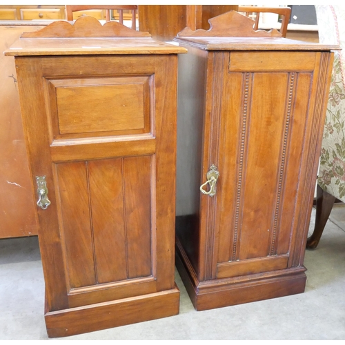 139 - Two Victorian mahogany bedside cabinets