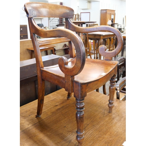 142 - A Regency  mahogany carver chair