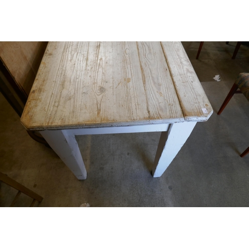 203 - A painted pine farmhouse dining table