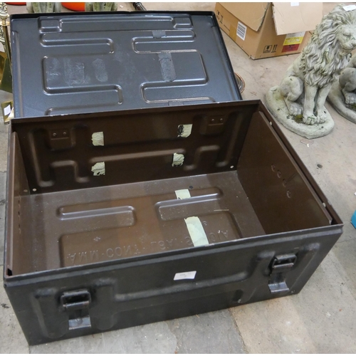 215 - A large steel ammunition box