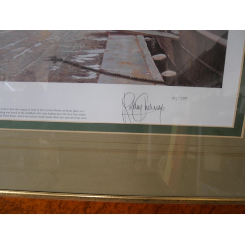 244 - A limited edition Rodney Chapman signed print The Customs House, 41/350, framed