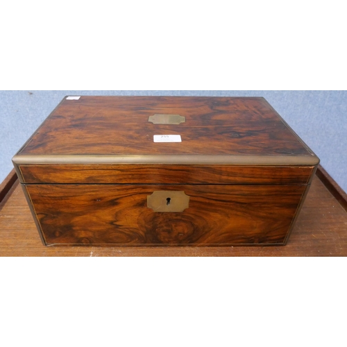 255 - A Victorian walnut writing slope